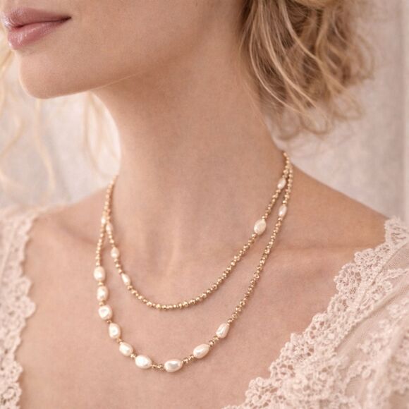 Victoria Lynn Freshwater Pearl & Crystal 40" Hand Knotted Necklace - Picture 2 of 8